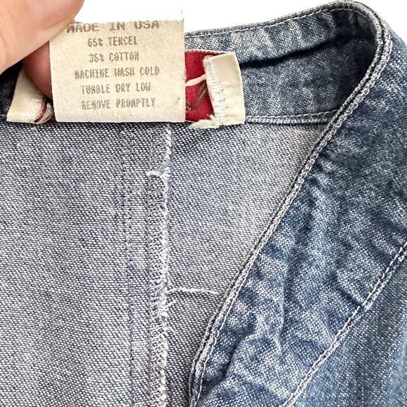 Vintage late 90's Orvis Tradwife Denim Dress Maxi Button Down - Size 10 - Picture 4 of 7